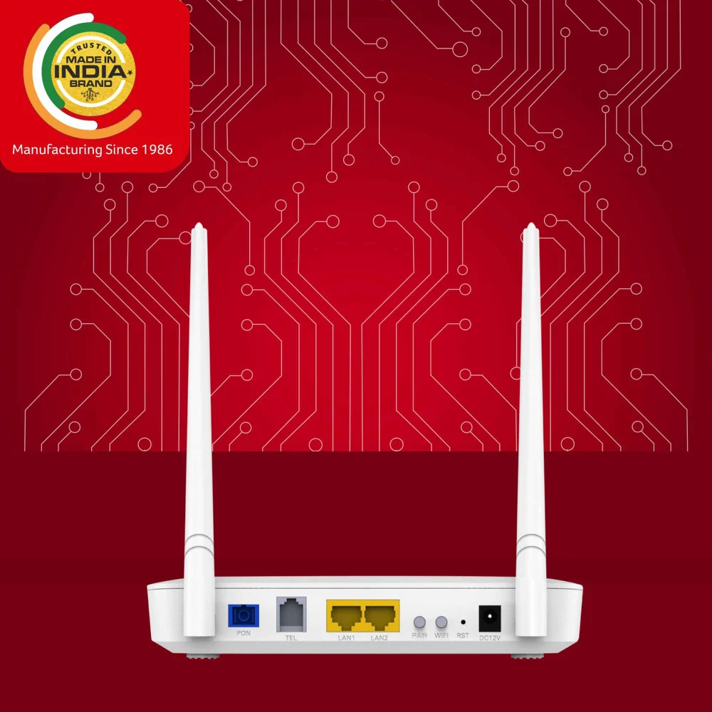 Digisol XPON ONU 300Mbps WiFi Router with 1 PON, 1 GE And 1 FE Port, 1 FXS Port (DG-GR1321) view 3